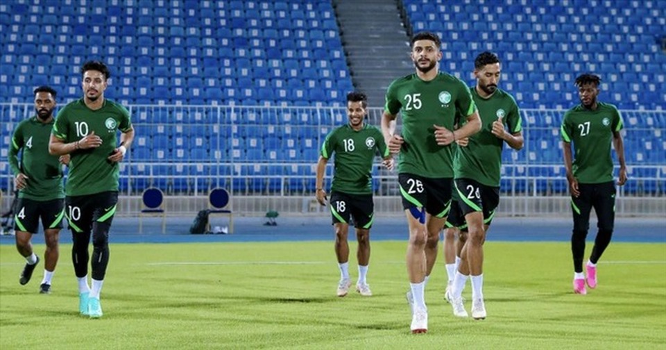 Đội tuyển Saudi Arabia đã sẵn sàng cho trận đấu với tuyển Việt Nam tại vòng loại thứ 3 World Cup 2022. Ảnh: SAFF