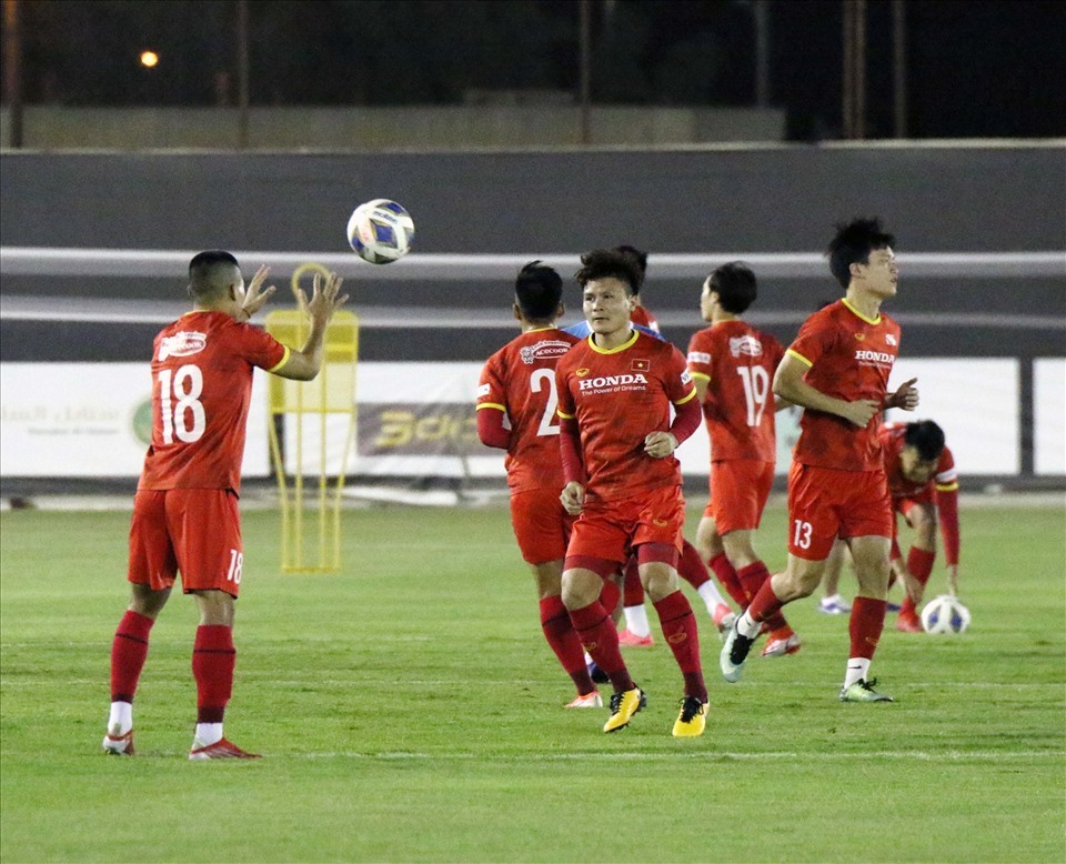 Đội tuyển Việt Nam thi đấu với Saudi Arabia trong dịp Quốc Khánh 2.9. Ảnh: VFF