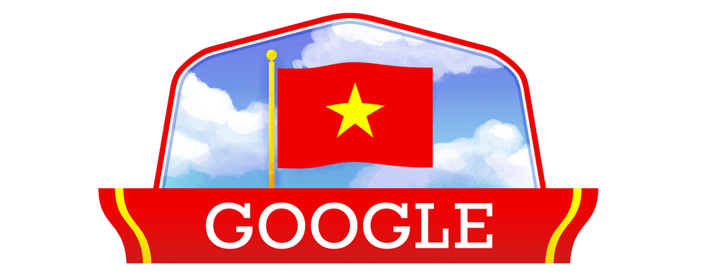 Google Doodle ngày 2.9.2021 chúc mừng Quốc khánh Việt Nam. Ảnh: Google