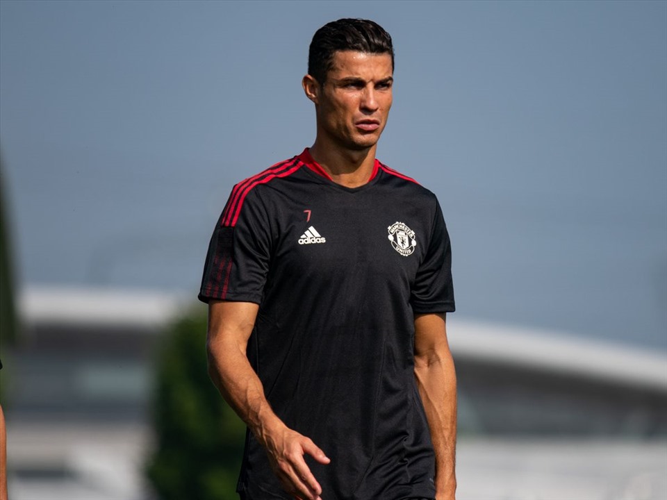 Ronaldo đã có hơn 3 ngày tập tại Carrington cho trận đấu tại vòng 4 Premier League. Ảnh: Manchester United.