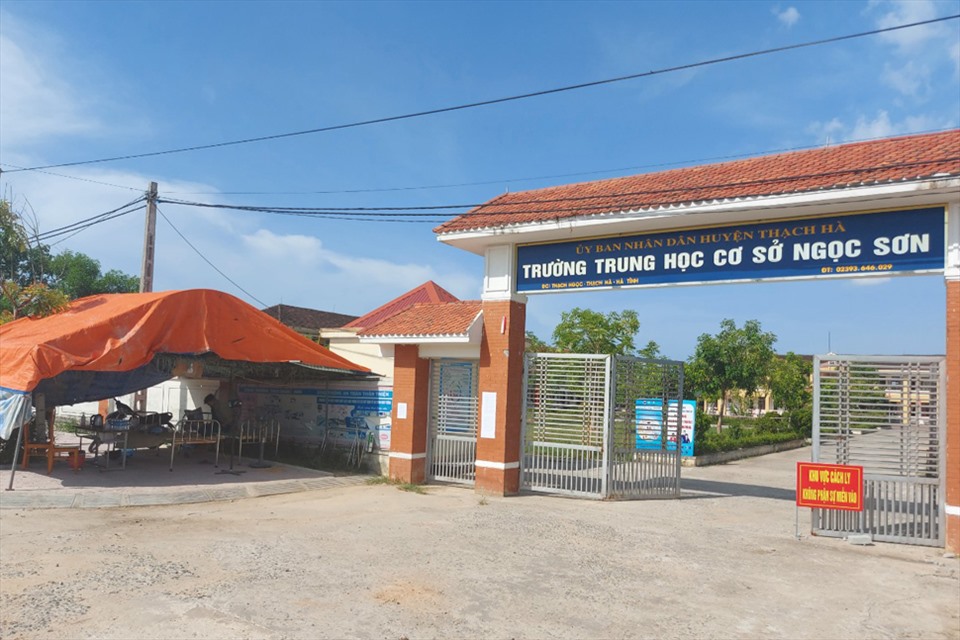 Một trường học ở huyện Thạch Hà từng dùng làm khu cách ly tập trung phòng dịch COVID-19. Ảnh: Trần Tuấn.