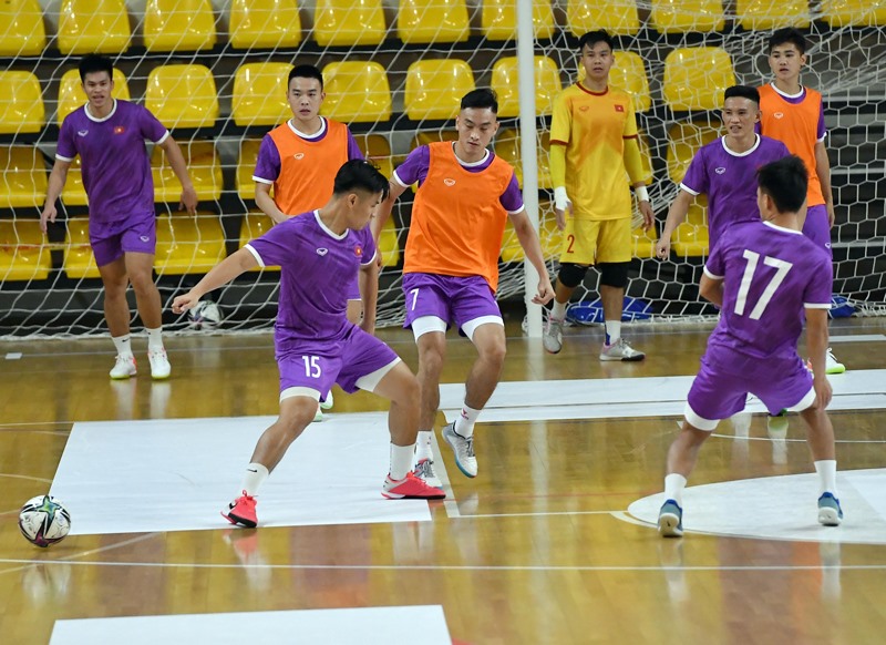 Đội tuyển Futsal Việt Nam đã sẵn sàng cho trận ra quân tại Futsal World Cup 2021. Ảnh: VFF