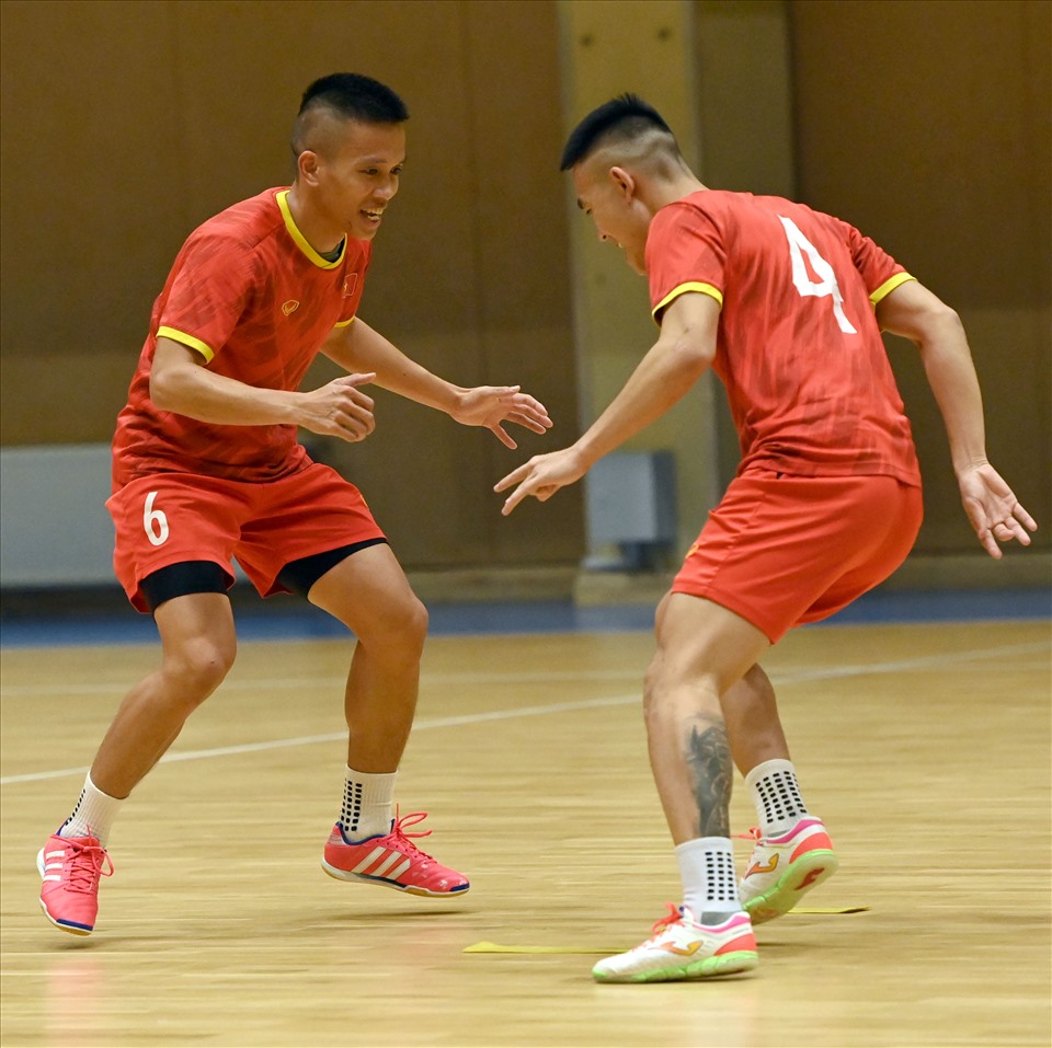 Sau 2 tháng tặp luyện và thi đấu giao hữu, đội tuyển futsal Việt Nam đã sẵn sàng bước vào tranh tài ở vòng chung kết futsal World Cup 2021. Ảnh: VFF