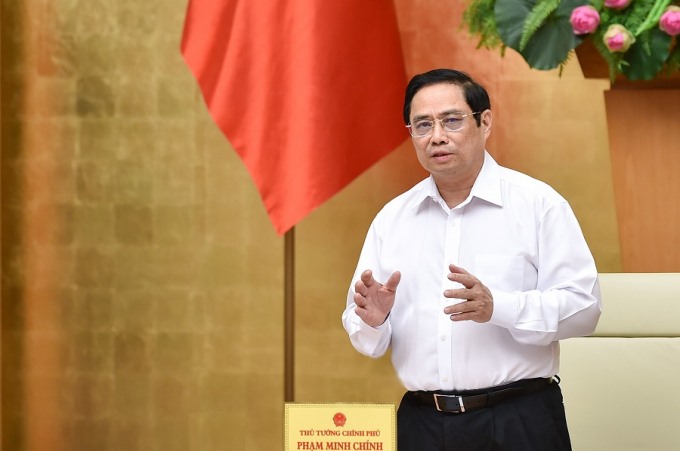 Thủ tướng Chính phủ Phạm Minh Chính phát biểu tại cuộc họp. Ảnh NB