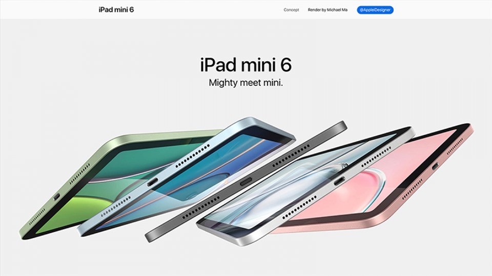 iPad mini 6 dự kiến cũng sẽ được công bố vào sự kiện tối nay (Ảnh chụp màn hình)