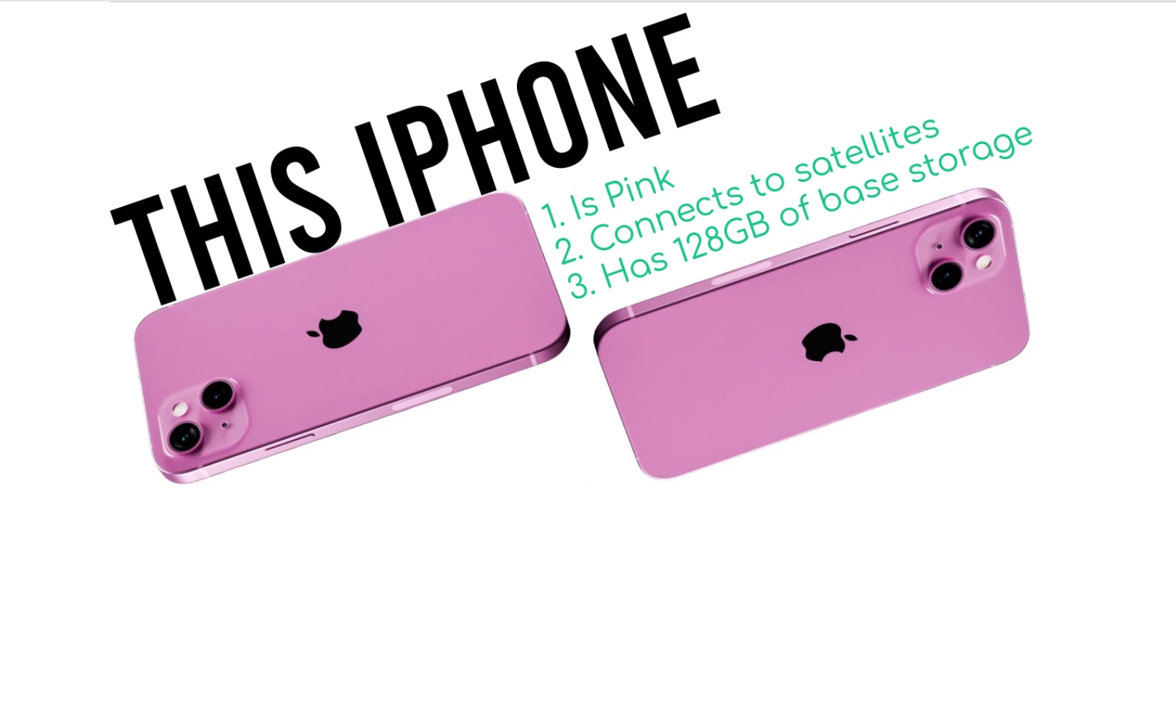 iPhone 13 dự kiến sẽ có cả màu hồng (Ảnh chụp màn hình)