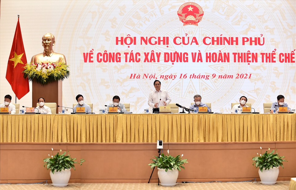Thủ tướng Phạm Minh Chính phát biểu tại Hội nghị. Ảnh Nhật Bắc