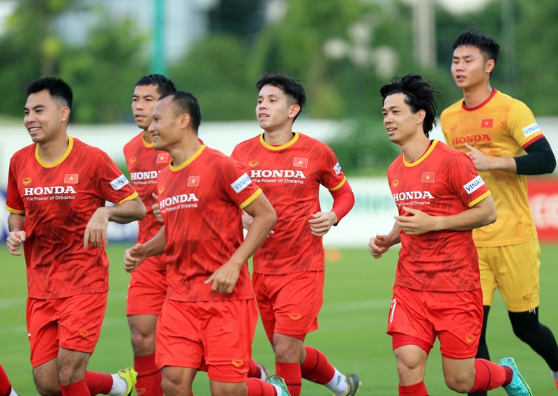 Đội tuyển Việt Nam hướng đến mục tiêu có điểm hai trận đấu tới. Ảnh: VFF