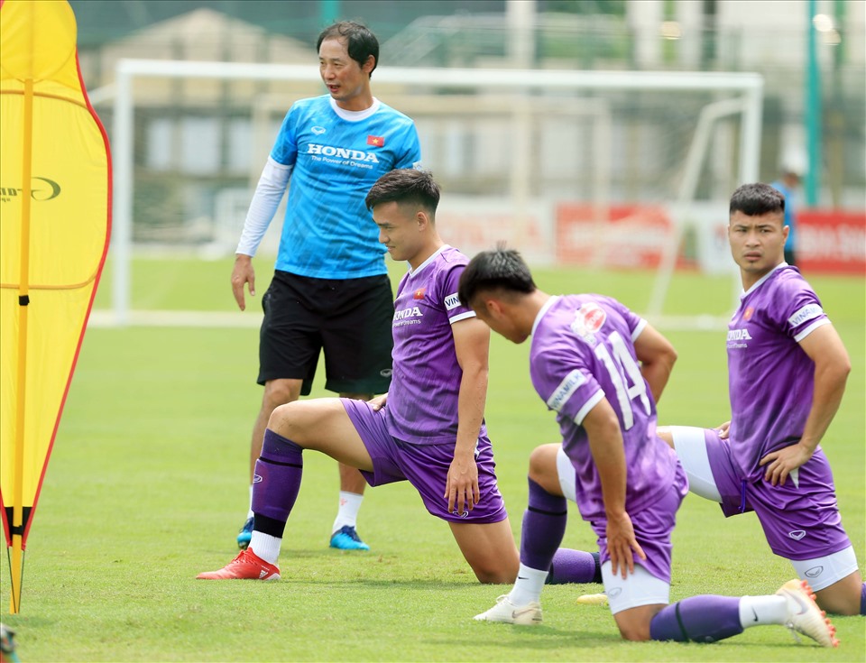 U22 Việt Nam đã trở lại tập luyện song song với đội tuyển Việt Nam. Đây là giai đoạn chuẩn bị quan trọng hướng đến vòng loại U23 Châu Á 2022 vào tháng cuối 10 tới đây. Ảnh: VFF