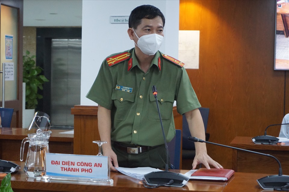 Thượng tá Lê Mạnh Hà - s tại buổi họp báo chiều 31/8.