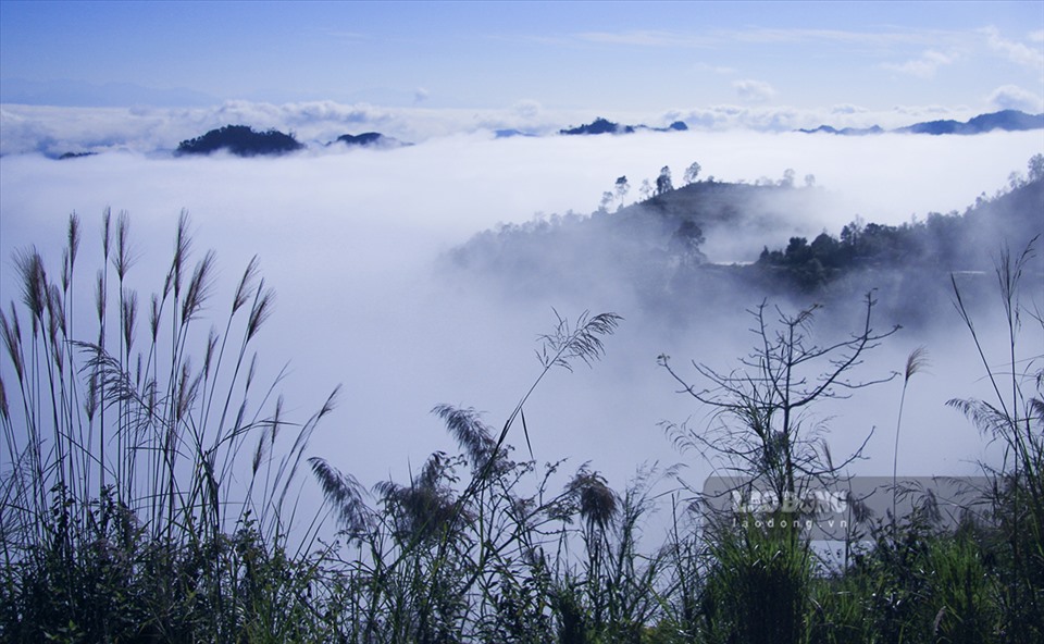 Mây ở Điện Biên thường có quanh năm nhưng đẹp nhất thường vào thời điểm từ tháng 4 đến tháng 9 khi nhiệt độ ngày và đêm có sự chênh lệch lớn. Ảnh: Văn Thành Chương