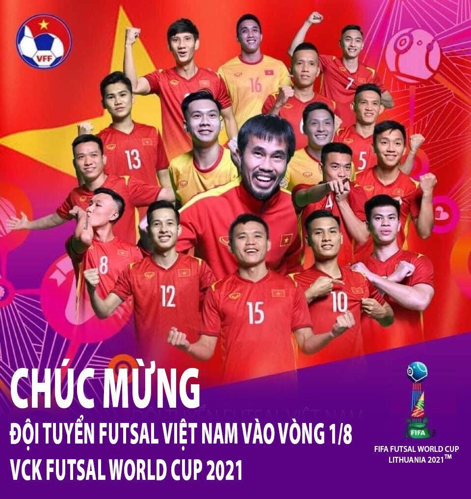 VFF đăng hình ảnh chúc mừng đội tuyển futsal Việt Nam.