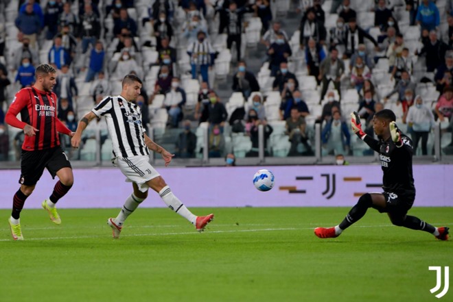 Juventus sớm vượt lên dẫn trước với bàn thắng của Morata ngay ở phút thứ 4. Ảnh: Juventus