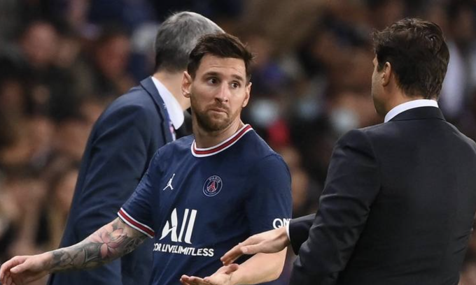 Messi vắng mặt trận gặp Metz vì chấn thương. Ảnh: AFP