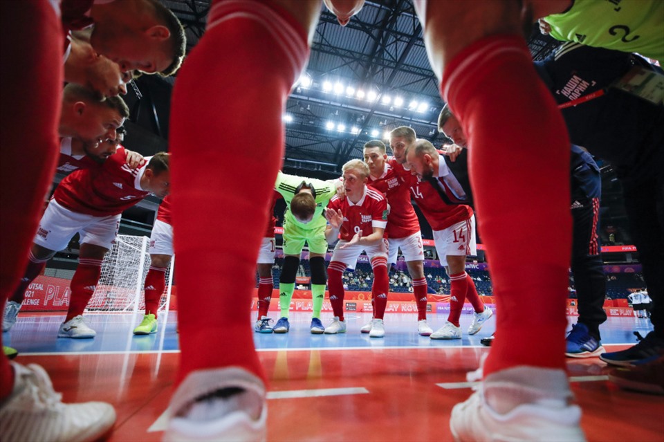 Tuyển futsal Nga được đánh giá mạnh hơn tuyển futsal Việt Nam rất nhiều. Ảnh: LĐBĐ Nga.