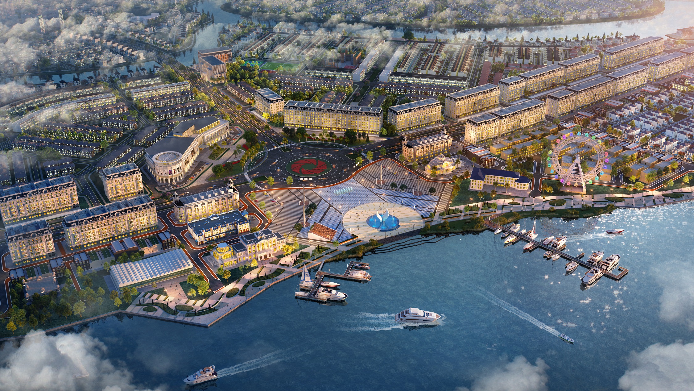 Tổ hợp quảng trường bến du thuyền Aqua Marina tại Aqua City dự kiến hoàn thiện vào quý 4.2021 kỳ vọng sẽ là điểm đến hấp dẫn và gia tăng trị BĐS nơi đây.
