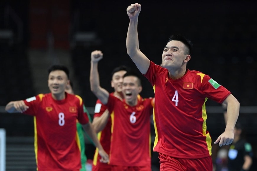 Đội tuyển futsal Việt Nam đã có hành trình vào vòng 1/8 với thành tích đáng ghi nhận. Ảnh: VFF