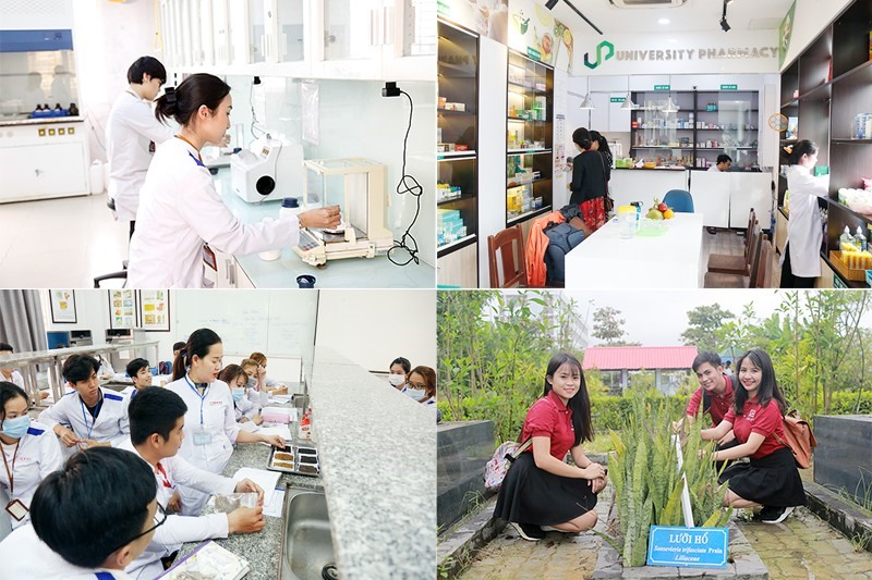 Kiểm chứng tay nghề các Tân Dược sĩ Đại học Duy Tân tương lai trong các phòng thí nghiệm, Nhà thuốc Đại học, và Vườn Dược liệu - được xây dựng theo quy chuẩn do Bộ Y tế ban hành.