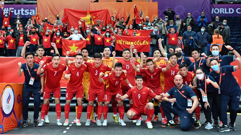 Đội tuyển futsal Việt Nam kết thúc hành trình tại World Cup 2021. Ảnh: VFF