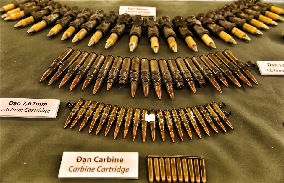 Các loại đạn của lính Mỹ dùng trong chiến tranh.