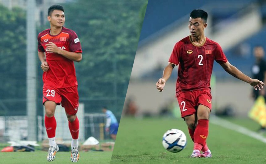 Xuân Mạnh (bên trái) và Thanh Thịnh được triệu tập bổ sung lên đội tuyển Việt Nam. Ảnh: VFF