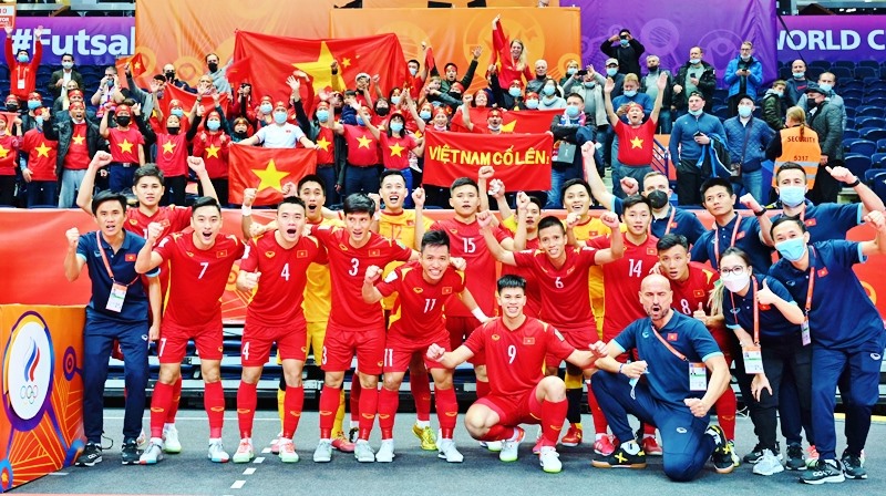 Tuyển futsal Việt Nam 2 lần liên tiếp dự World Cup. Ảnh: VFF