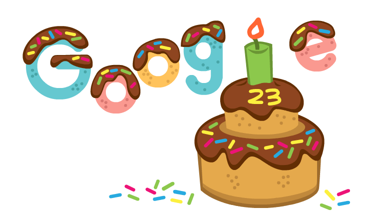 Google Doodle hôm nay (27.9) mừng sinh nhật 23 của Google. Ảnh: Google
