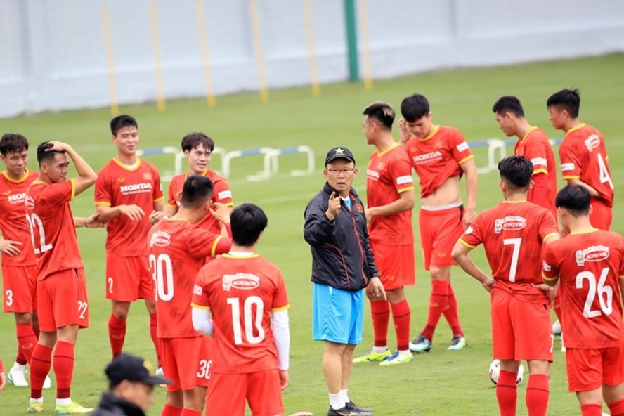 Đội tuyển Việt Nam hướng đến mục tiêu kép tại vòng loại World Cup 2022 và AF Cup 2020. Ảnh: VFF