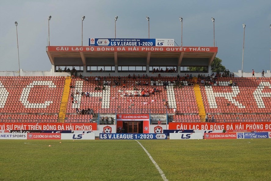 Sân vận động Lạch Tray có thể được chọn tổ chức hai trận đấu của đội tuyển Việt Nam. Ảnh: Thanh Xuân