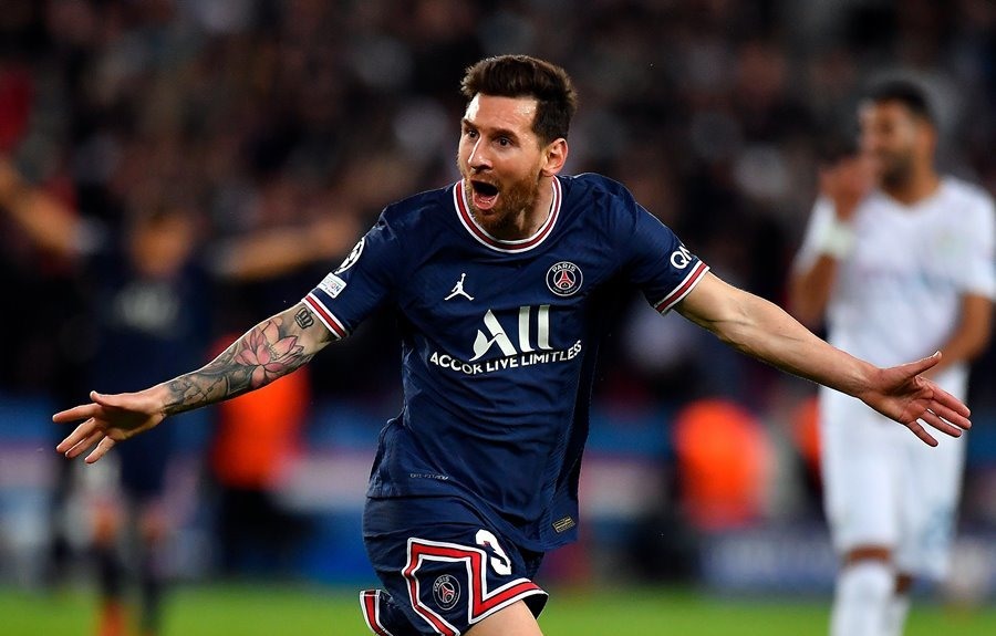 Với bàn thắng vào lưới Man City, Messi đã có mùa giải thứ 17 liên tiếp ghi bàn ở Champions League. Ảnh: AFP