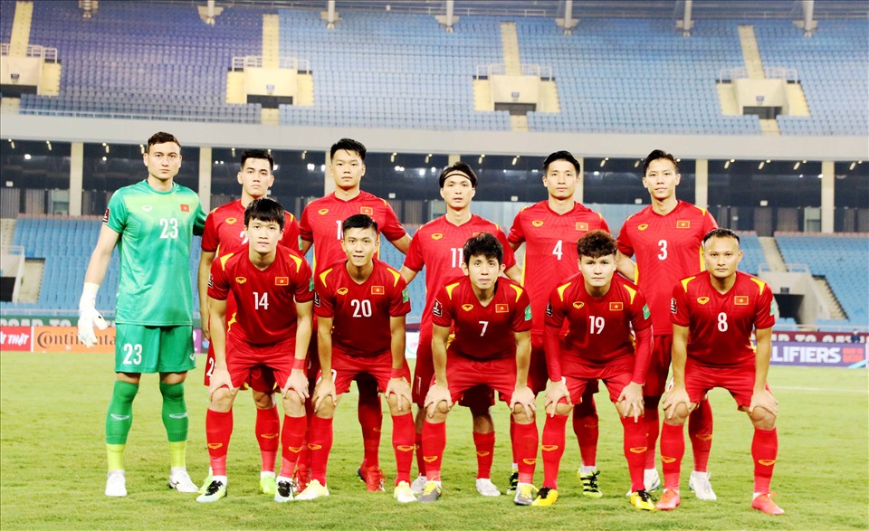 Đội tuyển Việt Nam trong trận đấu với Australia ở vòng loại thứ 3 World Cup 2022. Ảnh: VFF