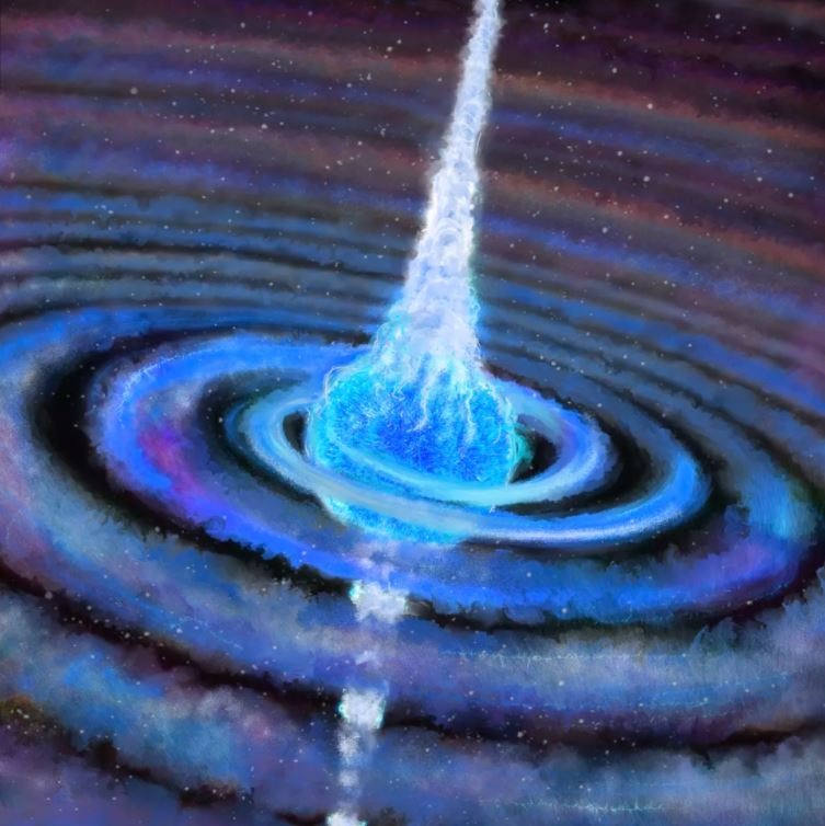 Một ngôi sao lớn sắp phát nổ sau khi bị sao đồng hành (một hố đen hoặc sao neutron) lao vào lõi của ngôi sao. Ảnh: Caltech
