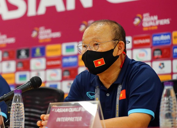 Huấn luyện viên Park Hang-seo cho biết, đội tuyển Việt Nam. Ảnh: VFF