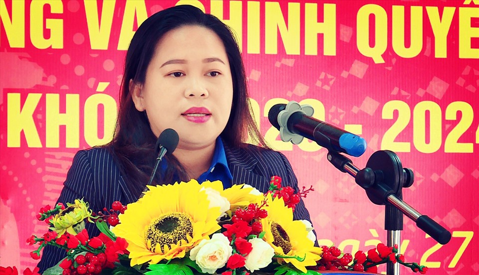 Bà Trương Thanh Thúy, tân Chủ tịch LĐLĐ tỉnh Kiên Giang. Ảnh: LT