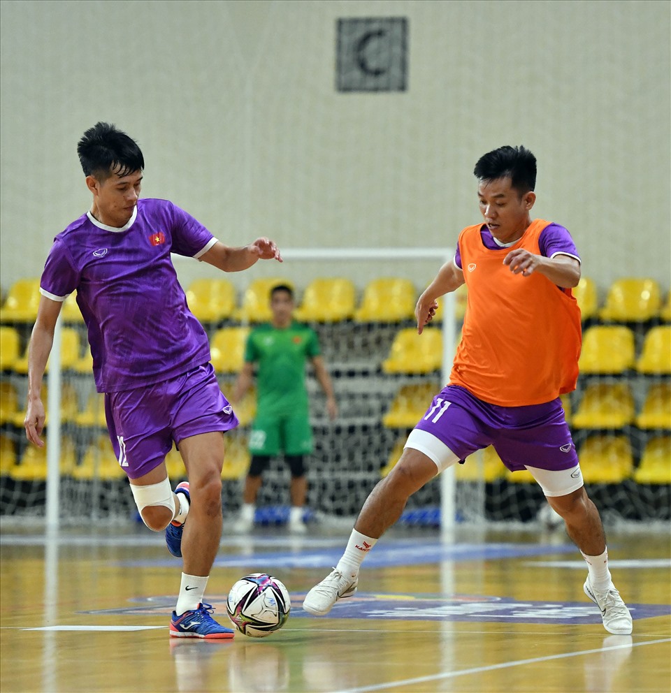 Đội tuyển Futsal Việt Nam đang chuẩn bị cho vòng chung kết Futsal World Cup 2021. Ảnh: VFF