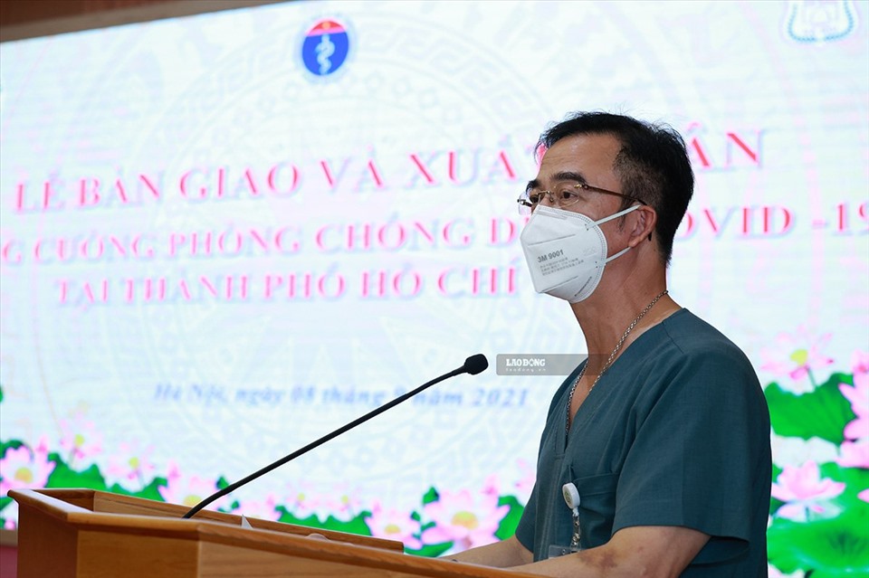 Giáo sư, Tiến sĩ Nguyễn Quang Tuấn - Giám đốc Bệnh viện Bạch Mai phát biểu tại buổi lễ. Ảnh: Hải Nguyễn