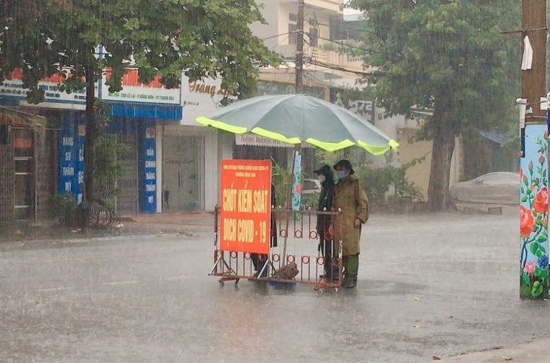 Trong ngày 8.9, tại Thanh Hóa có mưa rất lớn và kéo dài cả ngày. Ảnh: Q.T