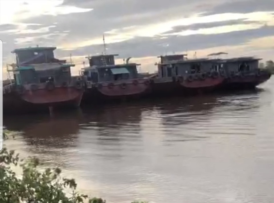 Tàu thuyền hoạt động tại khu vực vùng biển huyện Kim Sơn, Ninh bình được kêu gọi vào nơi trú bão an toàn. Ảnh: NT