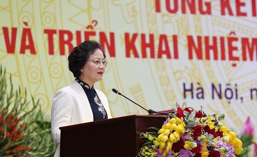 Bộ trưởng Bộ Nội vụ Phạm Thị Thanh Trà. Ảnh: Dương Giang