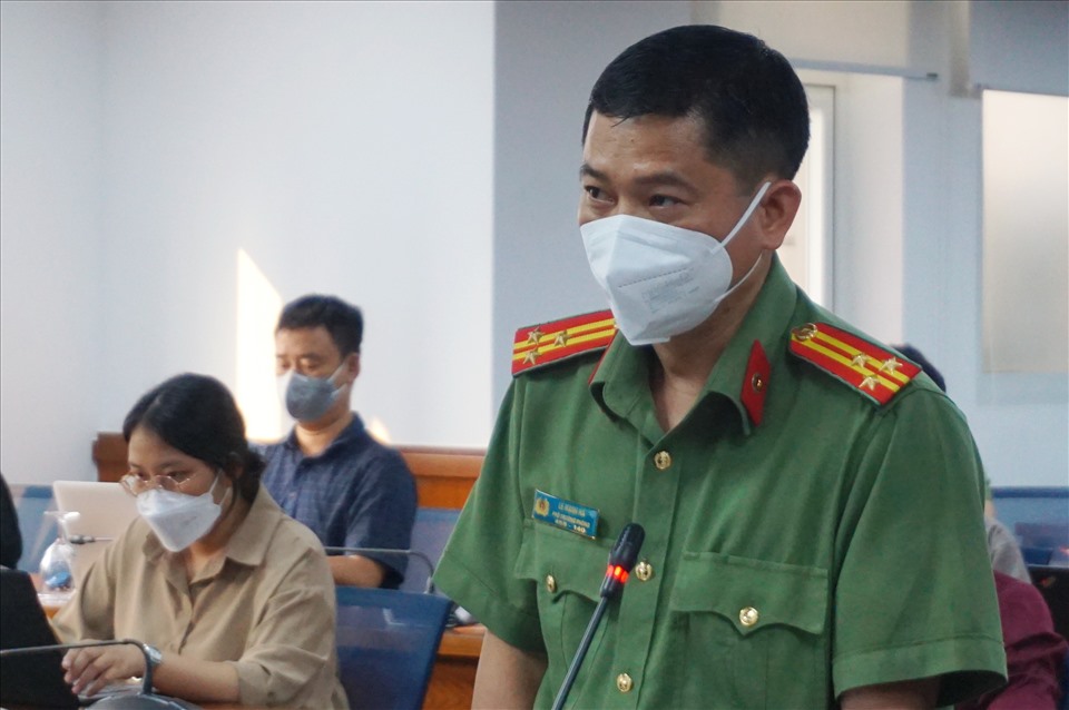 Thượng tá Lê Mạnh Hà - Phó trưởng phòng Tham mưu Công an TPHCM.  Ảnh: Minh Quân