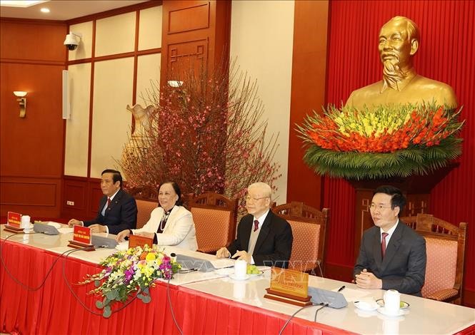 Tổng Bí thư Nguyễn Phú Trọng gặp mặt đại biểu người cao tuổi Việt Nam.