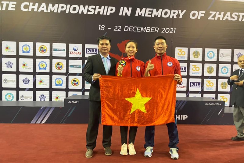Tuyển Karate Việt Nam giành thứ hạng cao tại giải vô địch Châu Á. Ảnh: CMH