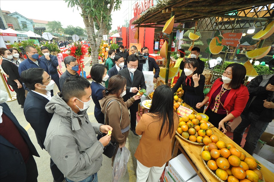 Tuần lễ nông sản - đặc sản Nghệ An và cam Vinh quy tụ 26 gian hàng tham gia