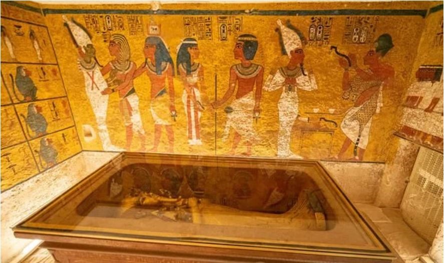 Lăng mộ pharaoh Ai Cập ​Tutankhamun nhỏ bé hơn rất nhiều so với thân thế của ông. Ảnh chụp màn hình