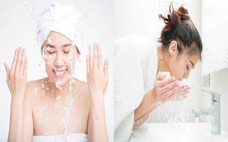 Rửa sạch mặt: Dùng sữa rửa mặt dịu nhẹ để rửa mặt và lau khô. Điều này giúp da mặt sạch sẽ và giảm nguy cơ nổi mụn. Sau khi rửa mặt sạch, dùng các đầu ngón tay vỗ nhẹ khắp mặt. Điều này làm ấm làn da của bạn và chuẩn bị cho quá trình mát xa.