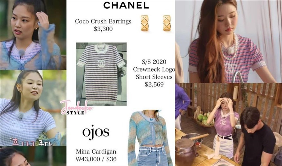 Cộng đồng mạng đã đưa ra nhiều so sánh, trong đó có chiếc áo Chanel nhái với màu sắc đậm và logo to hơn bản auth
