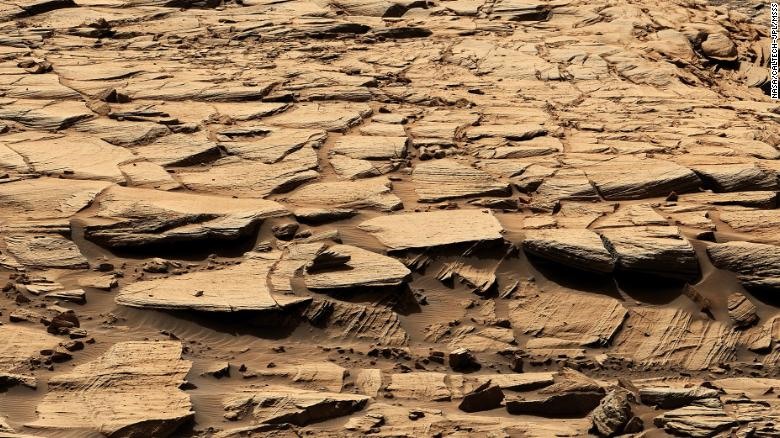 Khu vực khoan và lấy mẫu của tàu thám hiểm sao Hỏa Curiosity. Ảnh: NASA