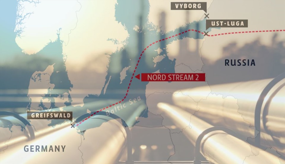 Nord Stream 2 dẫn khí đốt từ Nga sang Đức. Ảnh: Nord Stream 2