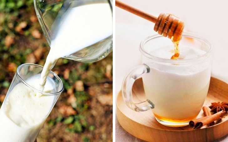 Sữa có thể giúp làm dịu cổ họng. Pha sữa với mật ong hoặc sô cô la có thể giúp sữa đặc hơn và bao phủ cổ họng. Ngoài ra, khi đau họng hay ốm, sữa cũng là nguồn calo nạp vào cơ thể hiệu quả nếu bạn chán ăn.
