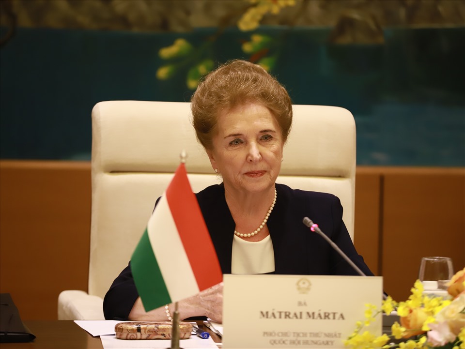 Bà Márta Mátrai, Phó Chủ tịch thứ nhất Quốc hội Hungary.